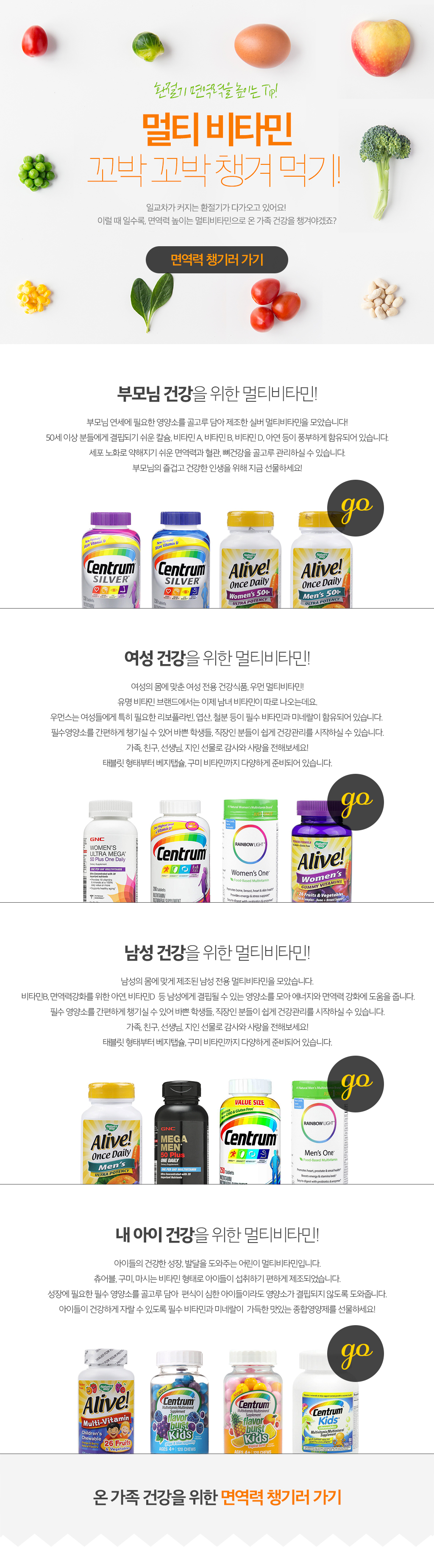 환절기 면역력을 높이는 TIP!  멀티비타민 꼬박 꼬박 챙겨먹기!